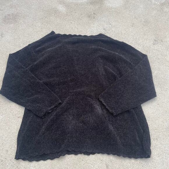 Vintage 90s Womens 3X Cottagecore Cardigan Velvet Embroidery Floral Grunge‎ Goth - Picture 7 of 7